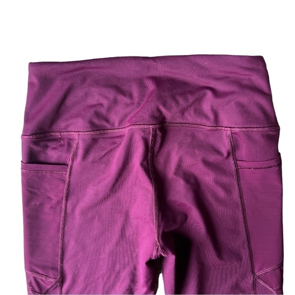 Victoria’s Secret Sport Knockout Maroon Mesh Panel Leggings Pockets, Medium - Picture 4 of 10